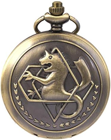 Fullmetal Alchemist Quartz Pocket WatchVintage Quartz Movement Chain Cosplay Accessories Anime Merch