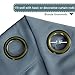 H.VERSAILTEX Elegant Grommet Blackout Thermal Insualted Solid Curtains/Drapes,Window Treatment Panels (Set of 2, Stone Blue, 52