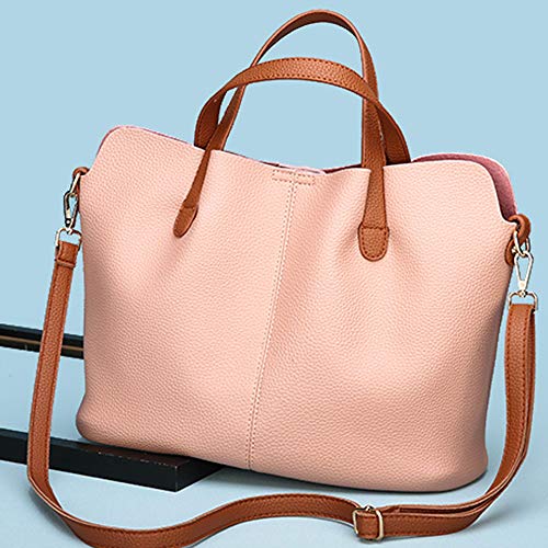 Londony Vintage Handbags in Retro Purses and Handbags for Women Satchel Shoulder Tote Bags Pink - Thumbnail 3
