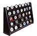 DECOMIL - 5 Rows Shelf Challenge Coin Holder Display Casino Chips Holder Solid Wood - Cherry Finish