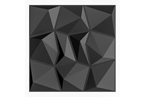 WODAUE 20 Pack 3D Wall Panels, 11.8" x 11.8" PVC Waterproof Wall Panel Diamond Textured Modern Decor Wall Tiles Accent Wall Panels for Living Room Bedroom Hotel Office, Coving 19.3 Sq.Ft（Tape not Included）
