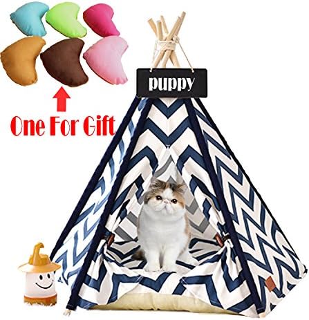 Dog Tent Pet Teepee Dog Cat Play House Portable Washable Pet Bed for Dog Cat Lace Style