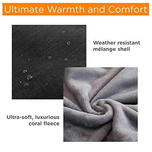 liuliuby CozyMitts - Weatherproof Stroller Hand Muff/Stroller Warmer Gloves for Freezing Winter - Universal Fit - 2019 New Launch (Black Mélange)