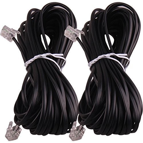 Ted Lele Male to Male 6P2C RJ11 Telephone Fax Machines Modems Straight Cable Wire Line 10M / 32.8ft Long (10M)