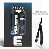 Elegance Plus Shaving Gel/After Shave 500ml (2 Pack)(Earth) with Free Elegance Razor Holder