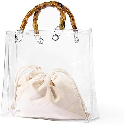 Borsa Tote Trasparente Hapivida - Impermeabile Per Spiaggia, Palestra E Viaggi, 43x20x39cm - Foto 2