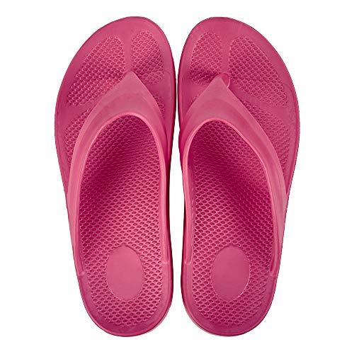FUNKYMONKEY Women's Thong Flip Flop Ultra Soft Arch Support Sandals (7 M US, FUXIA) | Pricepulse