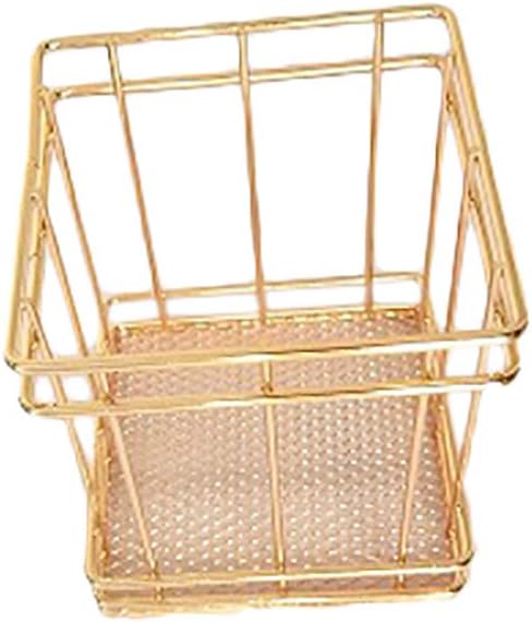 Cosanter Metal Hollow Gold Desktop Storage Box Multi-Function Openwork Pen Holder Desktop Office Storage Office Stationery and Cosmetics Small Items 9cm*10cm