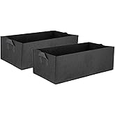 TOPBATHY 2Pcs Fabric Raised Garden Bed Garden Grow Bags Gallon Rectangle Planting Bag Planter Pot with Handles for Plants Flowers Vegetables