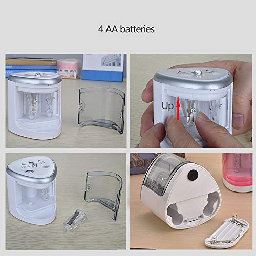 Electric Pencil Sharpener Double Hole Colored Pencils Battery Operated Sharpeners Automatic Pencil Sharpener Blue Color