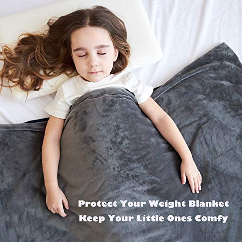 COZ Duvet Cover for Weighted Blankets Plush Minky Dot Fabric TwoWay Hidden YKK Zipper Closure