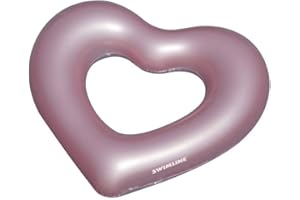 Swimline Inflatable Metallic Heart Pool Ring