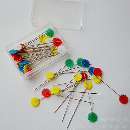 500 Pcs Flat Button &Flower Head Pins,Straight Pins, Quilting Pins with Cases - Thumbnail 3