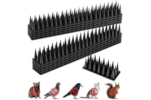 XDQQ Bird Spikes, 20 Pack Bird Squirrel Raccoon Pigeon Cat Animal Deterrent Spikes for Bird Spikes for Outside Anti Bird Defender Spikes Outdoor to Keep Birds Away and Keep Birds from Building Nest