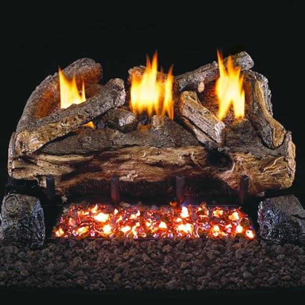 Amazon.com: Peterson Real Fyre 16-inch Valley Oak Log Set With Vent-free  Propane Ansi Certified 20,000 Btu G8 Burner - Manual Safety Pilot : Home u0026  Kitchen