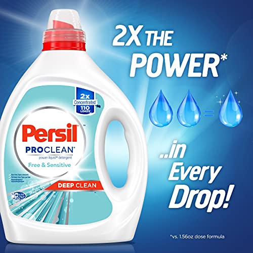 Persil Laundry Detergent Liquid, Free and Sensitive, Unscented and Hypoallergenic for Sensitive