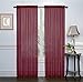 2 Pack: Ultra Luxurious High Thread Rod Pocket Sheer Voile Window Curtains by GoodGram® - Assorted Colors (Burgundy)