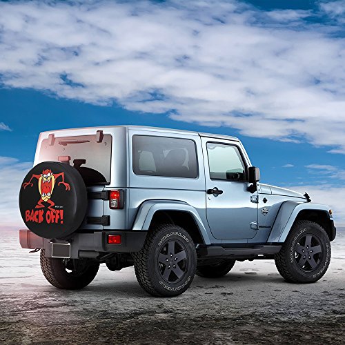 HEALiNK Spare Tire Cover,PVC Leather Waterproof Dust-Proof Back Off Rv Wheel Covers for Jeep Liberty Wrangler SUV Camper Travel Trailer Accessories (17 inch for Tire Φ 31"-33")