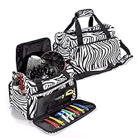 Hairdressing Bag, LuckyFine Professional Salon Hair Tools Hairdressing Bag, Large Capacity Hair Stylist Cosmetic Organizer with Accessory Pockets, For both hand or shoulder carry - Travel Luggage