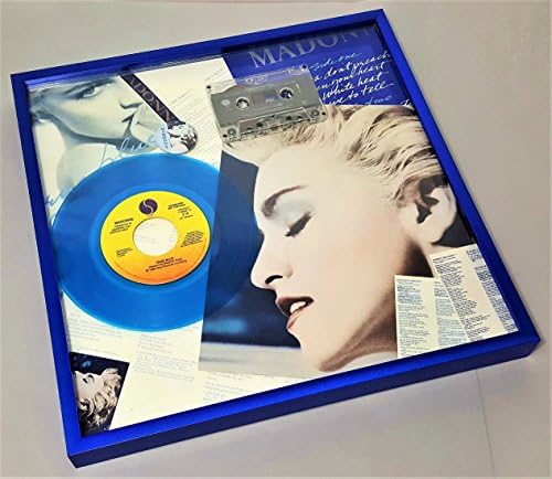 Madonna True Blue - Vinyl Records - Cassette Tapes - Handmade Wall Art - 80's Memorabilia - Gay Gifts - Madonna Gifts - Home Staging Decor