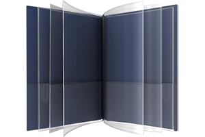 NICKY'S FOLDERS Nicky's® Multi Pocket Organizer, 10 or 14 Page Folder, Waterproof, Patented Tear-Resistant, Flexible Plastic, Proudly Made in USA, Binder Substitute. (14-in-1 Navy Blue)