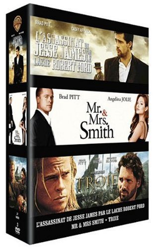 Coffret Brad Pitt - L'assassinat De Jesse James Par Le Lâche Robert Ford + Mr. & Mrs. Smith + Troie - Pack