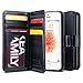 ULAK iPhone SE Case, iPhone 5 Case Black, iPhone 5s/5/SE Wallet Case, Fashion PU Leather Magnet Wallet Flip Case Cover with Built-in Credit Card/ID Card Slots for 5s 5G 5 SE,Black