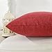 Home Brilliant Burgundy Pillow Covers Burlap Lined Linen Decorative Euro Sham Large Cushion Cover for Sofa, 26x26 inches(66cm)