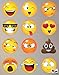 Emoji Icons Faces Wall Stickers Decal #6052 (10in X 10in Emoji Faces)