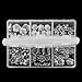 BEADNOVA 60pcs Tibetan Silver Lovely Flower Spacer Charm Beads for Jewelry Making Findings Assorted 6 Styles with Container
