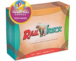 Rail Wreck Kids Train-Themed Preschool Educational Board Game (Ages 4-8) New Award-Winning