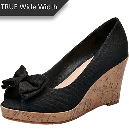 womens wide width wedge sandals