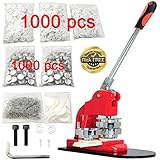 Missyee&reg; 1" Press Button Badge Maker Machine Free 1000 Parts & Circle Cutter