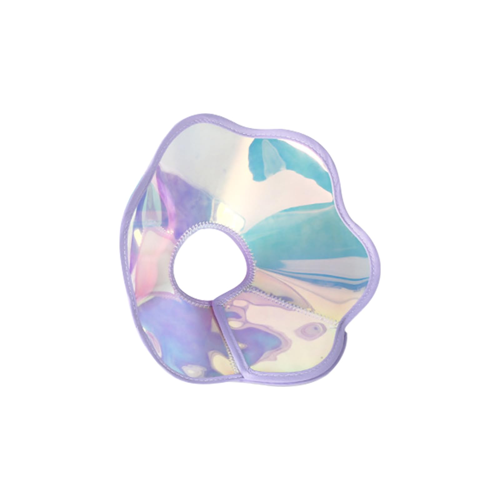 Andiker Cat Cone Collar, Laser Folding Elizabeth Collar for Dogs and Cats to Stop Licking Scratching Wounds Soft Lightweight Waterproof Cat Recovery Collar After Surgery (Purple, S)