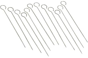 Regency Wraps Turkey Lacers, Stainless Steel, Multi-Use Skewers for Meat and Poultry Trussing, Shish-K-Bobs, Crafting, and More, 4.25", Pack of 12