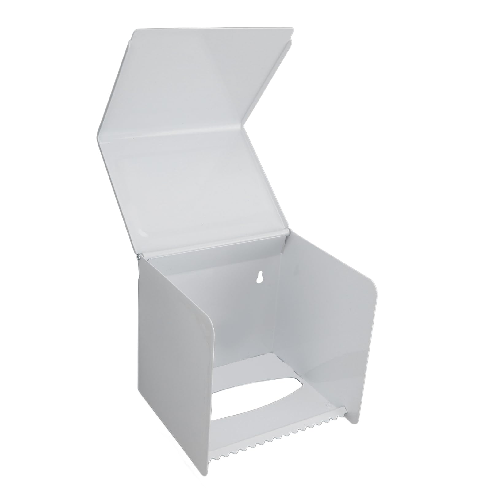 Toilet Paper Holder, Space Aluminum Rustproof Wall Mounted Toilet Roll Holder Box, Waterproof Toilet Paper Holder for Bathroom, Kitchen, Washroom (White)