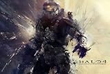 Halo 1 2 3 4 Master Chief Nice Silk Fabric Cloth Wall Poster Print (36x24inch)