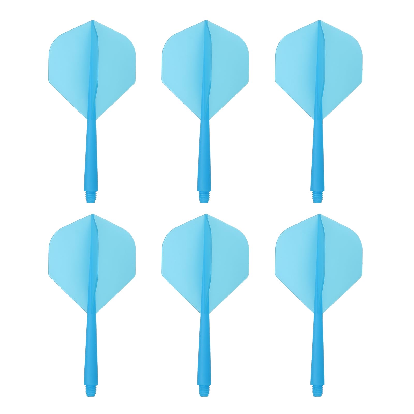 PATIKIL Integrated Dart Shaft and Flights, 6 Pack 2BA Lightweight Plastic Dart Flight Accessory Standard Shape, Blue