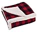 Red Buffalo Plaid Sherpa Throw TV Blanket 50
