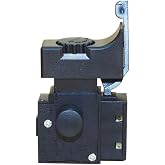 LDEXIN FA2-6/1BEK Trigger Button Switch DPST Hand Drill Optional Lock on Speed Control Push Button Power Tool Replacement Parts Black 6A AC 250V 5E4