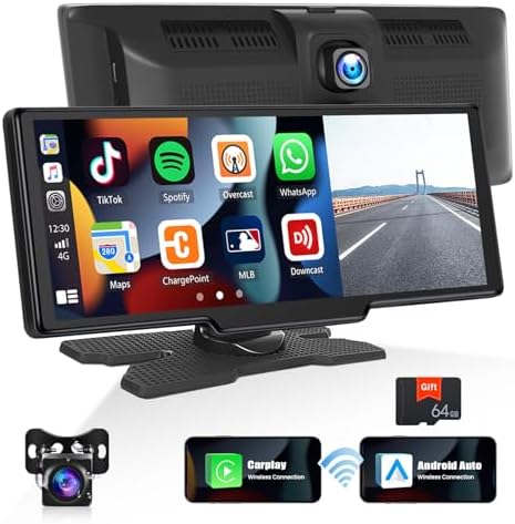UNITOPSCI Portable Wireless Apple CarPlay Car Stereo with