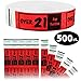 Goldistock Event Wristbands Over 21 Bright Red 500 Ct. | ¾” Arm Bands | Wrist Bands for Easy Drinking Age ID