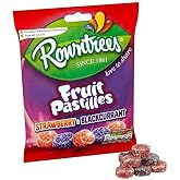 Rowntrees Red And Black Fruit Pastilles Bag 143g (Pack of 4)