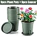 XHJD Plant Flower Pots 18 Pack About 1 Gallon Premium Plastic Nursery Planter Pot Container with Saucer for Office Indoor Outdoor Garden Kitchen