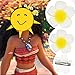 Tacobear Necklace for Moana Bracelet Hair Clips, Cosplay Costume Accessories for Adults and Kids Movie Gift for Girls