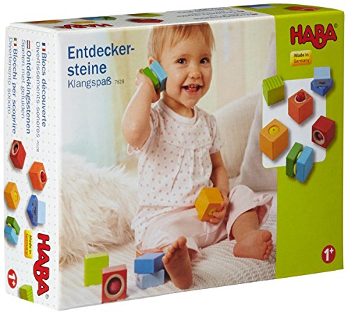 HABA Fun with Sounds Wooden Discovery Blocks with Acoustic Sounds (Made in Germany)