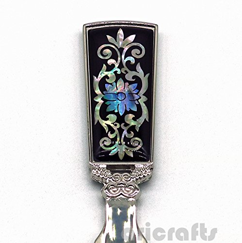 Ari Crafts Metal Letter Opener, Mother of Pearl Metal Sword Knife Desk Envelope Letter Opener, Arabesque Design Korean Gift Metal Knife, Home Office Gift