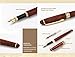 IDEAPOOL Rosewood Fountain Pen Writing Set with Black Gift Box, Luxury Elegant Gift Pen for Calligraphy Signature Executive Business – No Ink