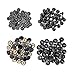 CrazyEve Leathercraft Gunmetal Copper Press Studs Snap Fasteners Poppers Sewing Clothing Snaps Button 40 pcs with Fixing Tool (633(12.5mm))