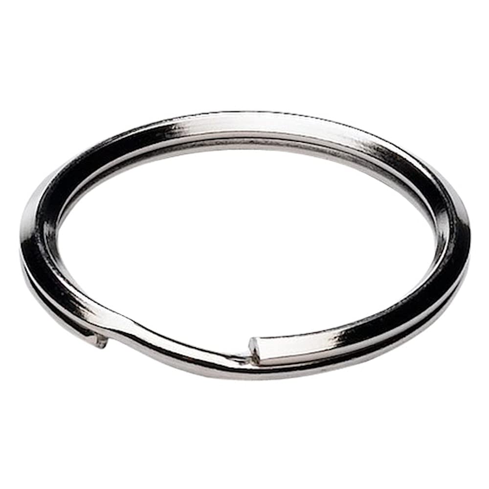 Merriway BH04466 (3 Pcs) Nickel Plated Spring Steel Split Key Ring, 50mm (2 inch) Diameter - Pack of 3 Pieces